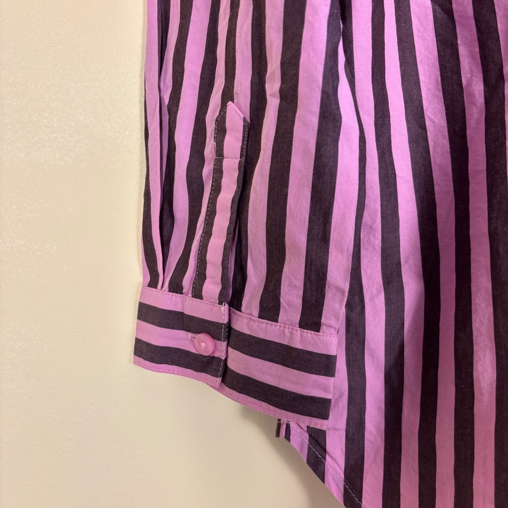 NEXT Stripe Cotton Button-Up Shirt & Pants Set Pink Girls Size 13yrs Casual wear - Picture 9 of 16